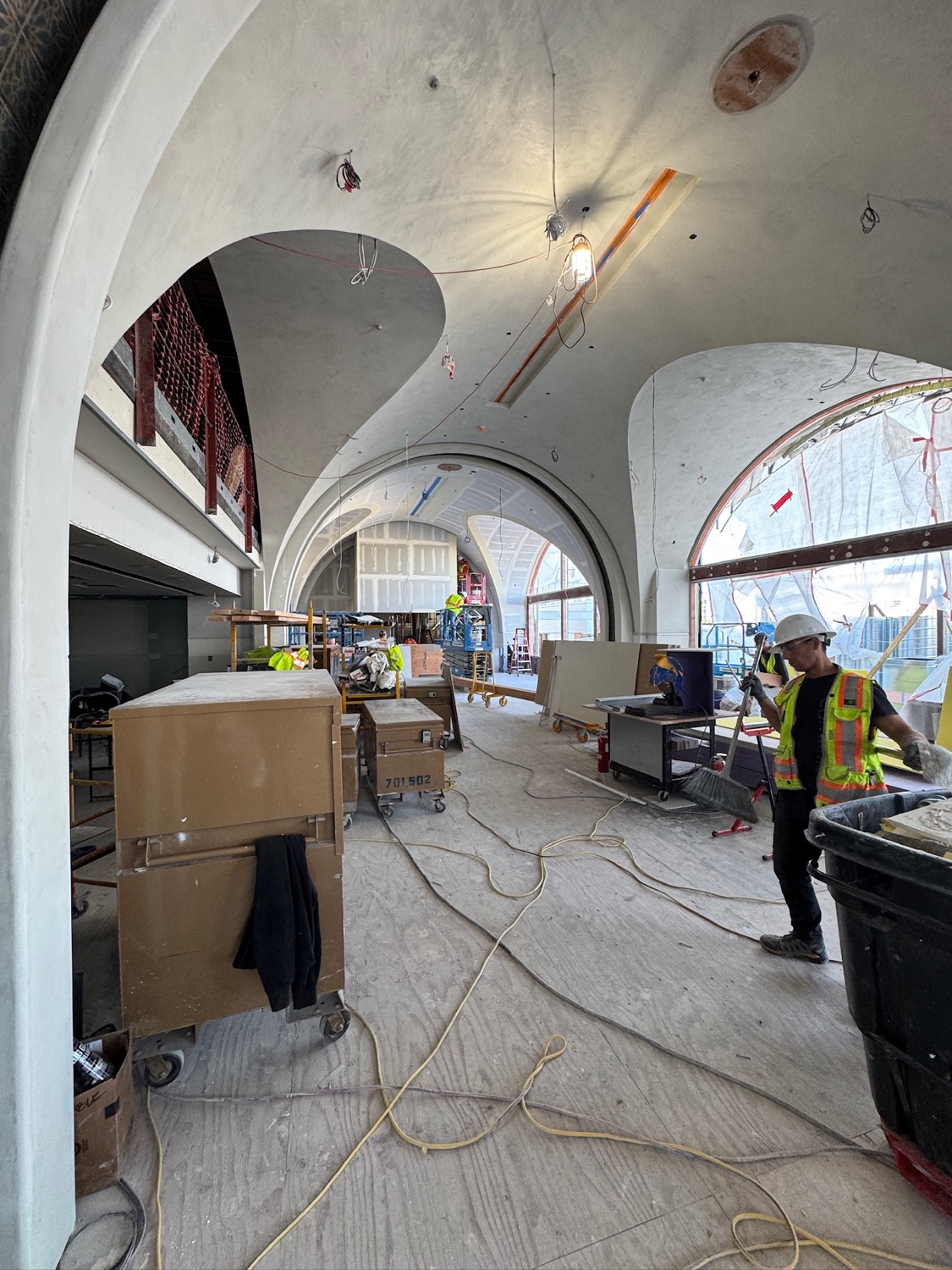 BKB crew framing a vaulted ceiling